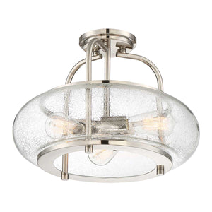 Quoizel Ceiling Semi-Flush from the Trilogy range. Trilogy 3 Light Semi-Flush Product Code = QZ-TRILOGY-SFM-BN