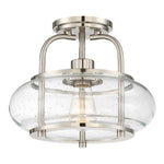 Quoizel Ceiling Semi-Flush from the Trilogy range. Trilogy 1 Light Semi-Flush Product Code = QZ-TRILOGY-SFS-BN