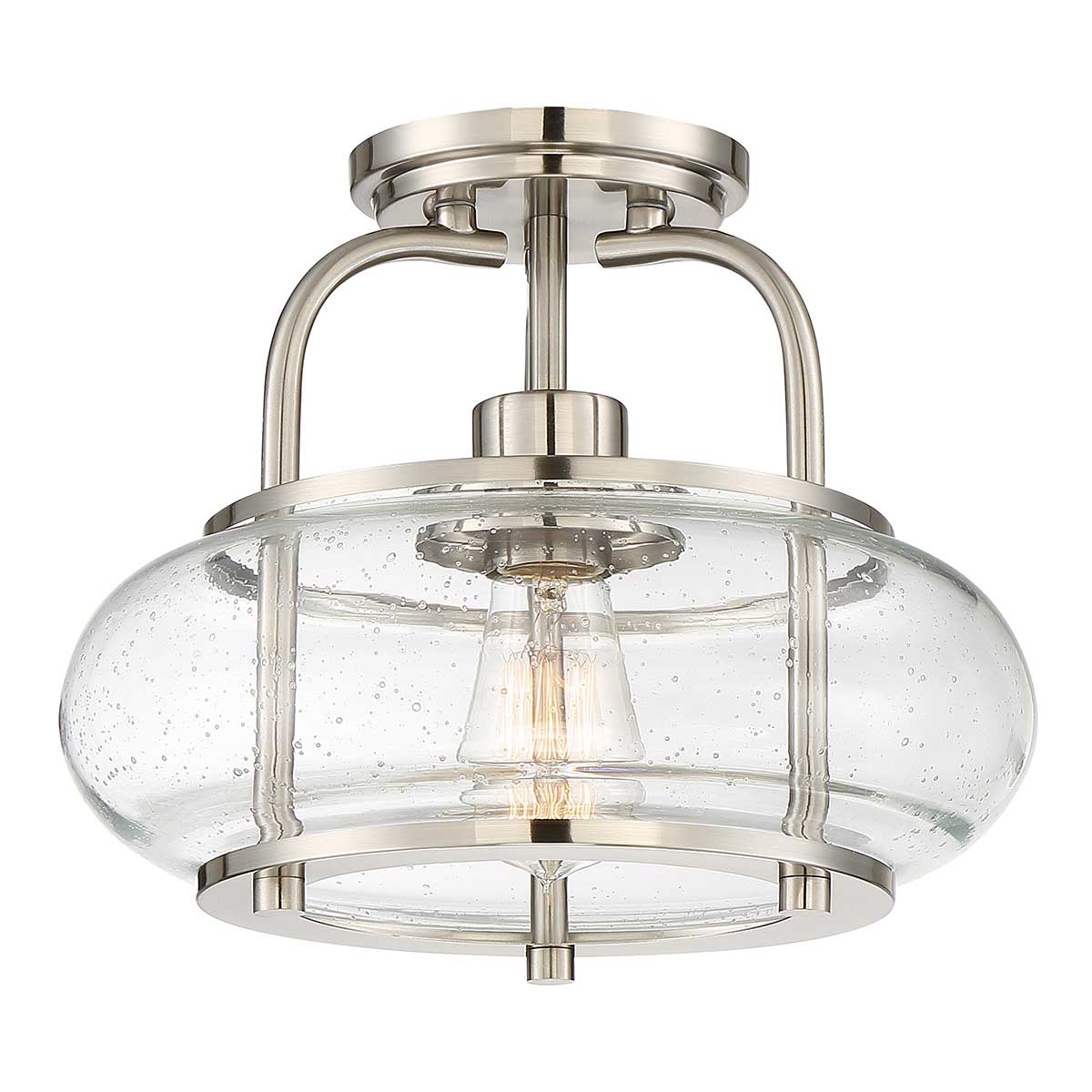 Quoizel Ceiling Semi-Flush from the Trilogy range. Trilogy 1 Light Semi-Flush Product Code = QZ-TRILOGY-SFS-BN