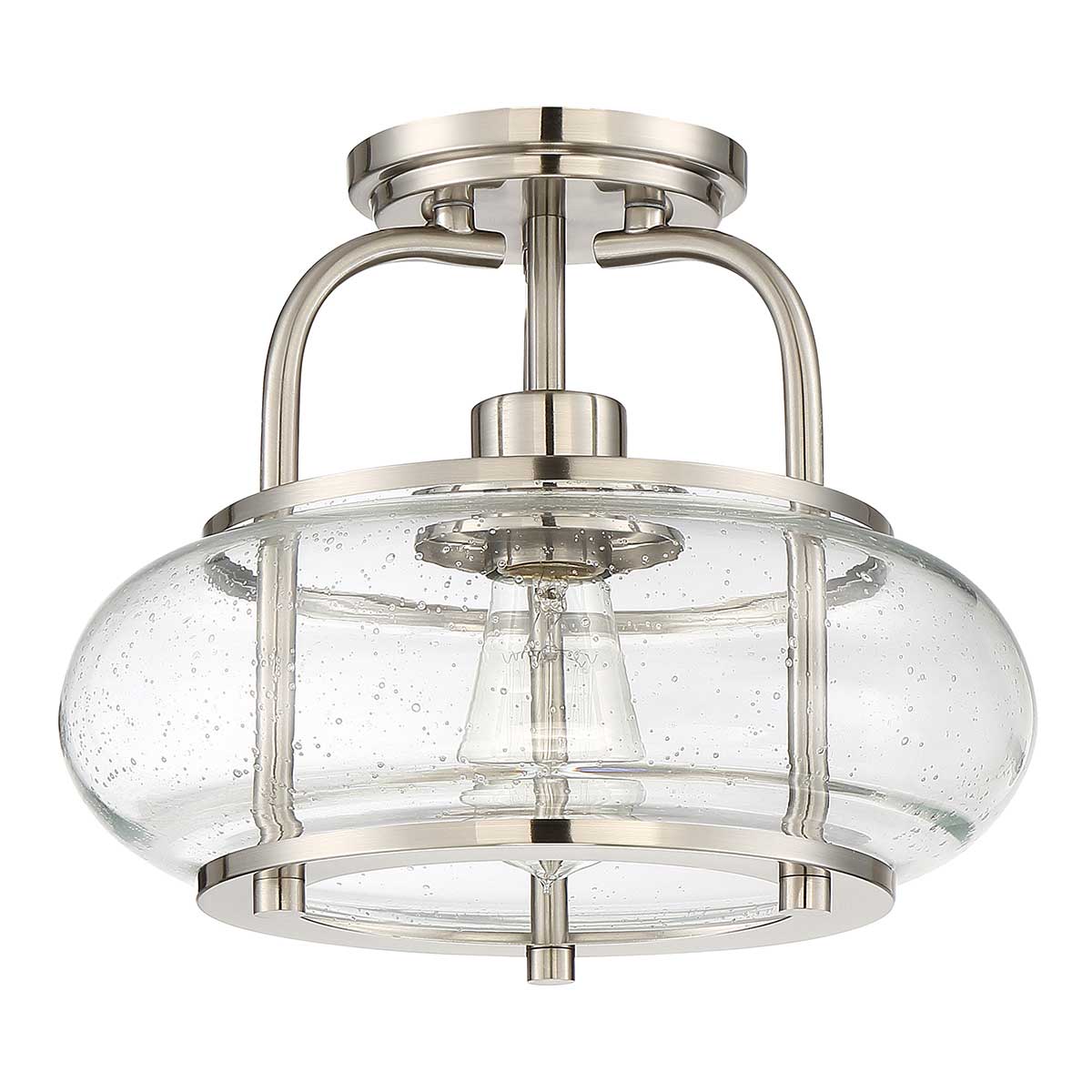 Quoizel Ceiling Semi-Flush from the Trilogy range. Trilogy 1 Light Semi-Flush Product Code = QZ-TRILOGY-SFS-BN