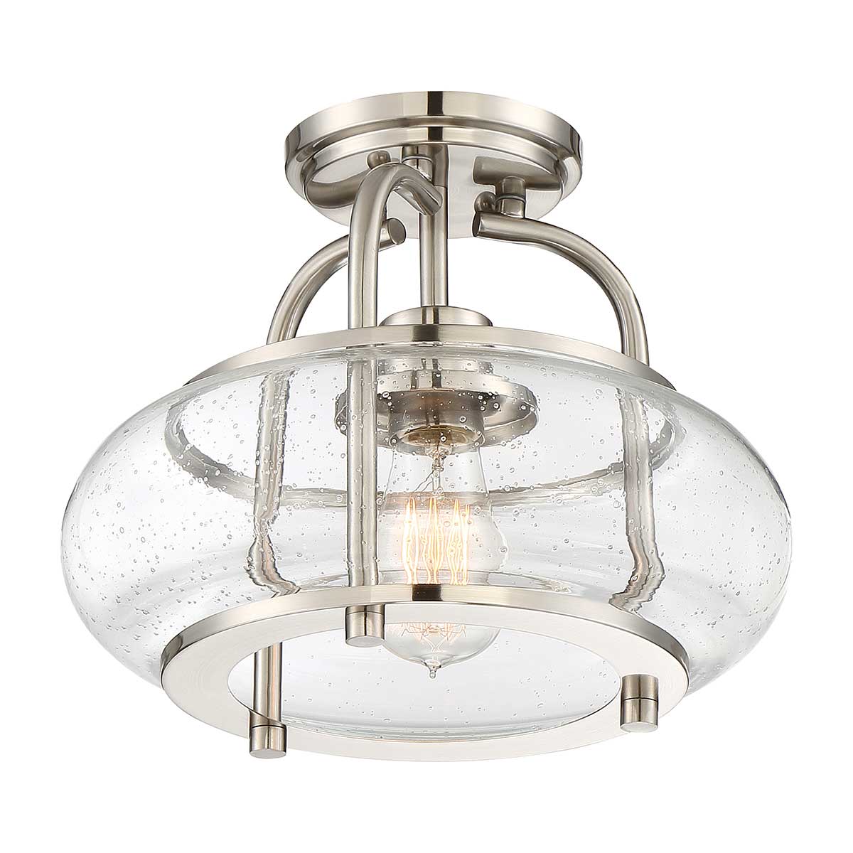 Quoizel Ceiling Semi-Flush from the Trilogy range. Trilogy 1 Light Semi-Flush Product Code = QZ-TRILOGY-SFS-BN