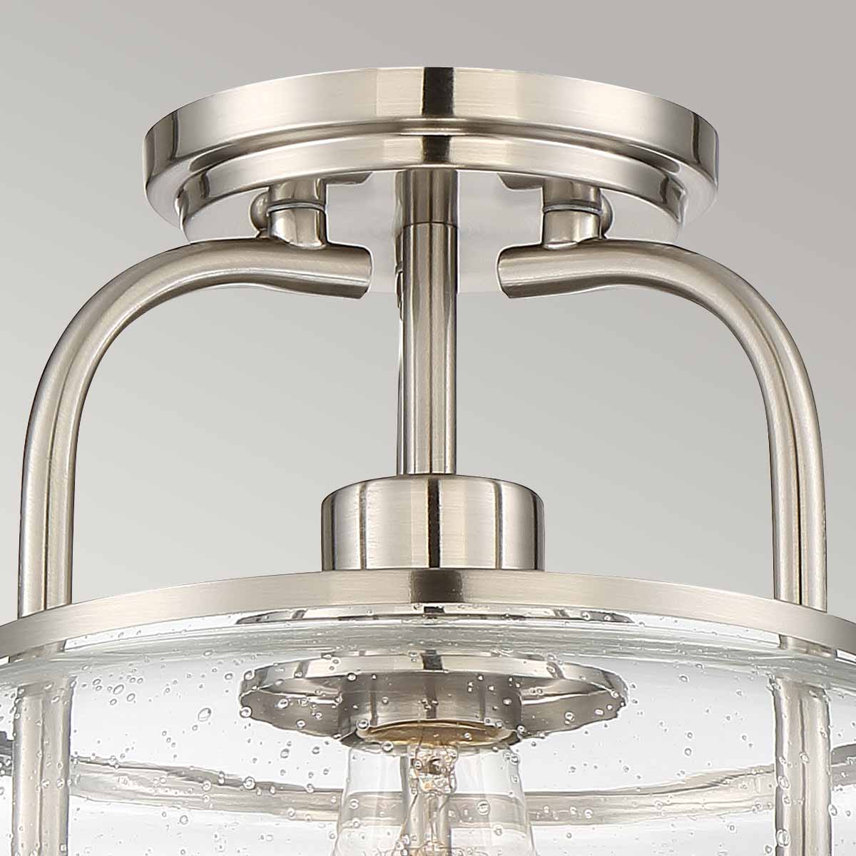 Quoizel Ceiling Semi-Flush from the Trilogy range. Trilogy 1 Light Semi-Flush Product Code = QZ-TRILOGY-SFS-BN