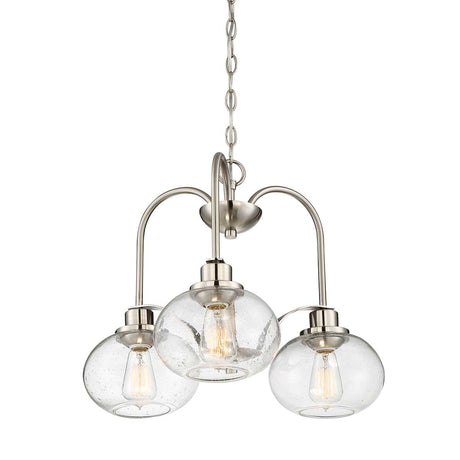 Quoizel Chandelier from the Trilogy range. Trilogy 3 Light Chandelier Product Code = QZ-TRILOGY3-BN
