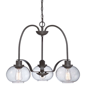 Quoizel Chandelier from the Trilogy range. Trilogy 3 Light Chandelier Product Code = QZ-TRILOGY3