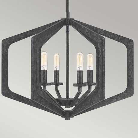 Quoizel Pendant from the Vanguard range. Vanguard 4 Light Pendant Product Code = QZ-VANGUARD-4P-OK