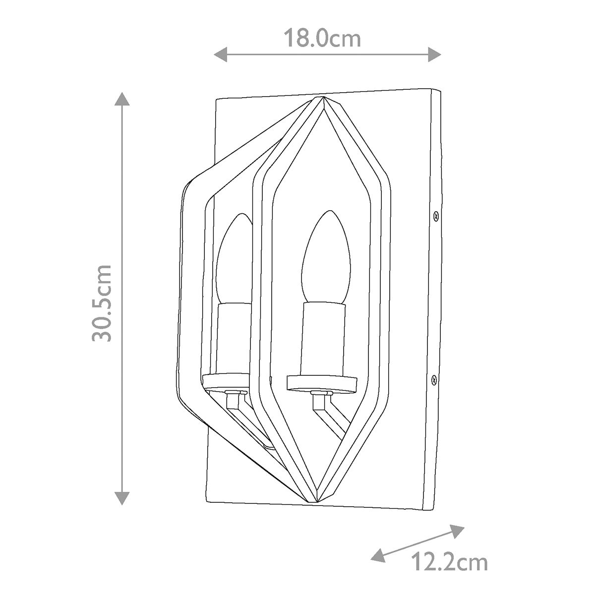 Quoizel Wall Light from the Vanguard range. Vanguard 2 Light Wall Light – SKU QZ-VANGUARD2-OK