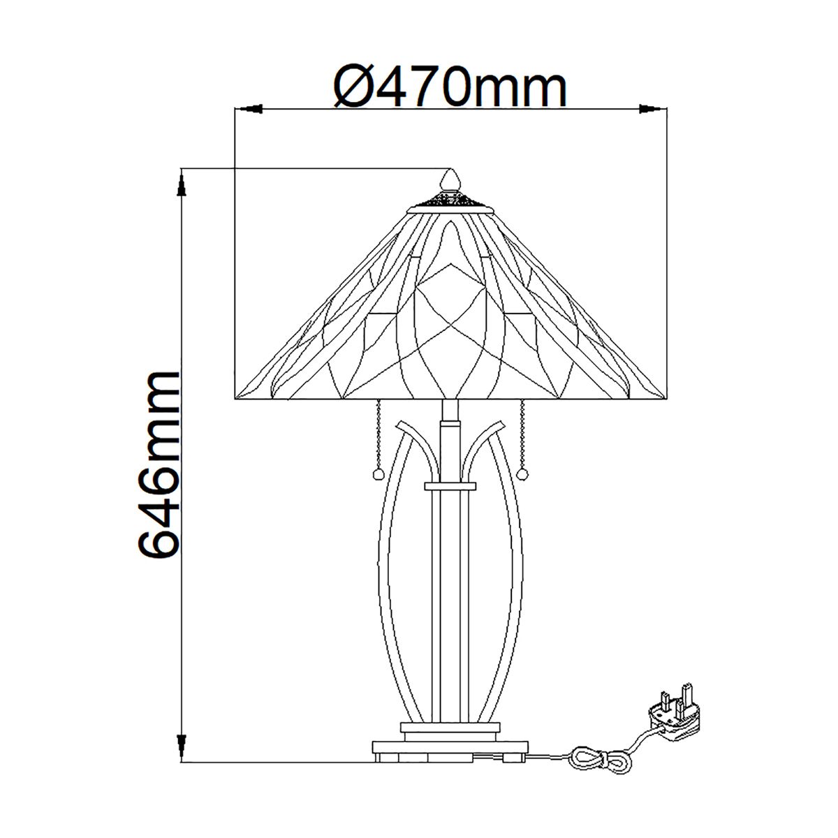 Quoizel Table Lamp from the Victory range. 2 Light Victory Table Lamp – SKU QZ-VICTORY-TL