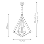 Quoizel Chandelier from the View Point range. View Point 3 Light Chandelier – SKU QZ-VIEW-POINT-S