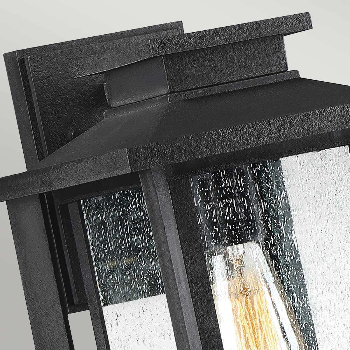 Quoizel Outdoor Wall Light from the Wakefield range. Wakefield 1 Wall Lantern - Medium Product Code = QZ-WAKEFIELD-M-TBK