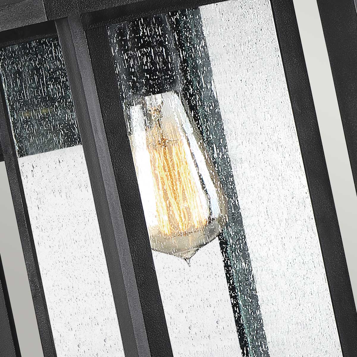 Quoizel Outdoor Wall Light from the Wakefield range. Wakefield 1 Wall Lantern - Medium Product Code = QZ-WAKEFIELD-M-TBK