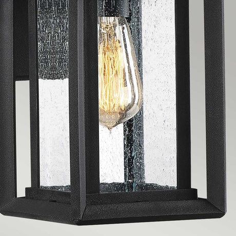 Quoizel Outdoor Wall Light from the Wakefield range. Wakefield 1 Wall Lantern - Small Product Code = QZ-WAKEFIELD-S-TBK
