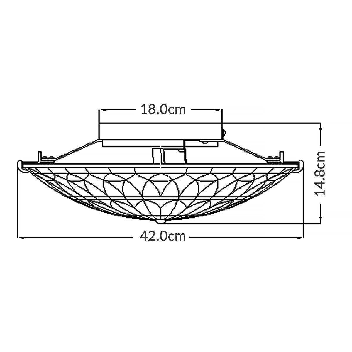 Quoizel Ceiling Flush from the West End range. West End 2 Light Medium Floating Flush – SKU QZ-WEST-END-F