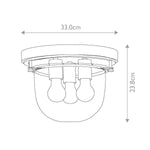 Quoizel Ceiling Flush from the Whistling range. Whistling 3 Light Flush – SKU QZ-WHISTLING-F-PB
