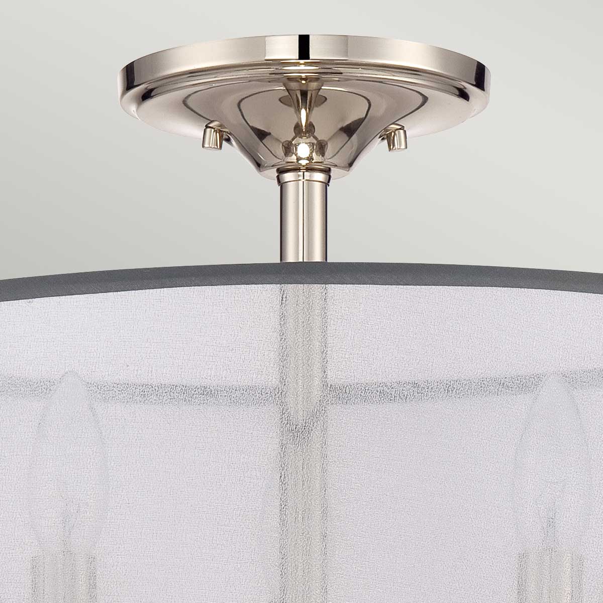 Quoizel Ceiling Semi-Flush from the Whitney range. Whitney 3 Light Semi-Flush/Pendant  Product Code = QZ-WHITNEY-SF