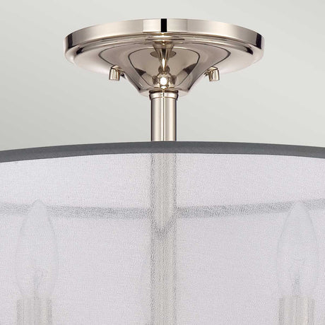 Quoizel Ceiling Semi-Flush from the Whitney range. Whitney 3 Light Semi-Flush/Pendant  Product Code = QZ-WHITNEY-SF