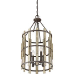 Quoizel Pendant from the Wood Hollow range. Wood Hollow 4 Light Chandelier Product Code = QZ-WOOD-HOLLOW-4P