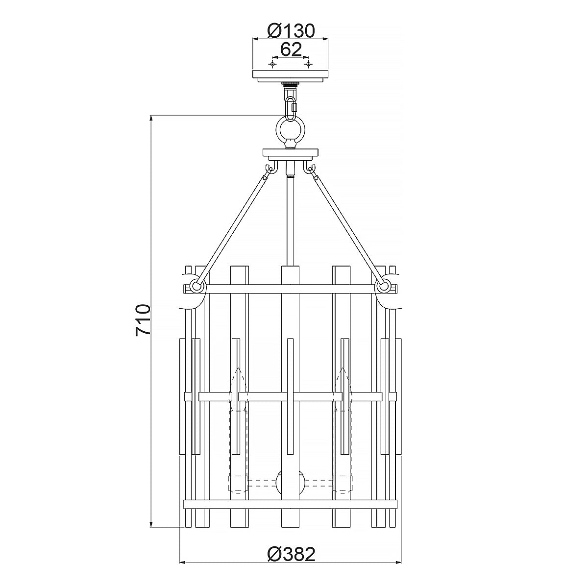 Quoizel Pendant from the Wood Hollow range. Wood Hollow 4 Light Chandelier Product Code = QZ-WOOD-HOLLOW-4P