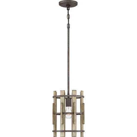 Quoizel Pendant from the Wood Hollow range. Wood Hollow Mini Pendant Product Code = QZ-WOOD-HOLLOW-MP