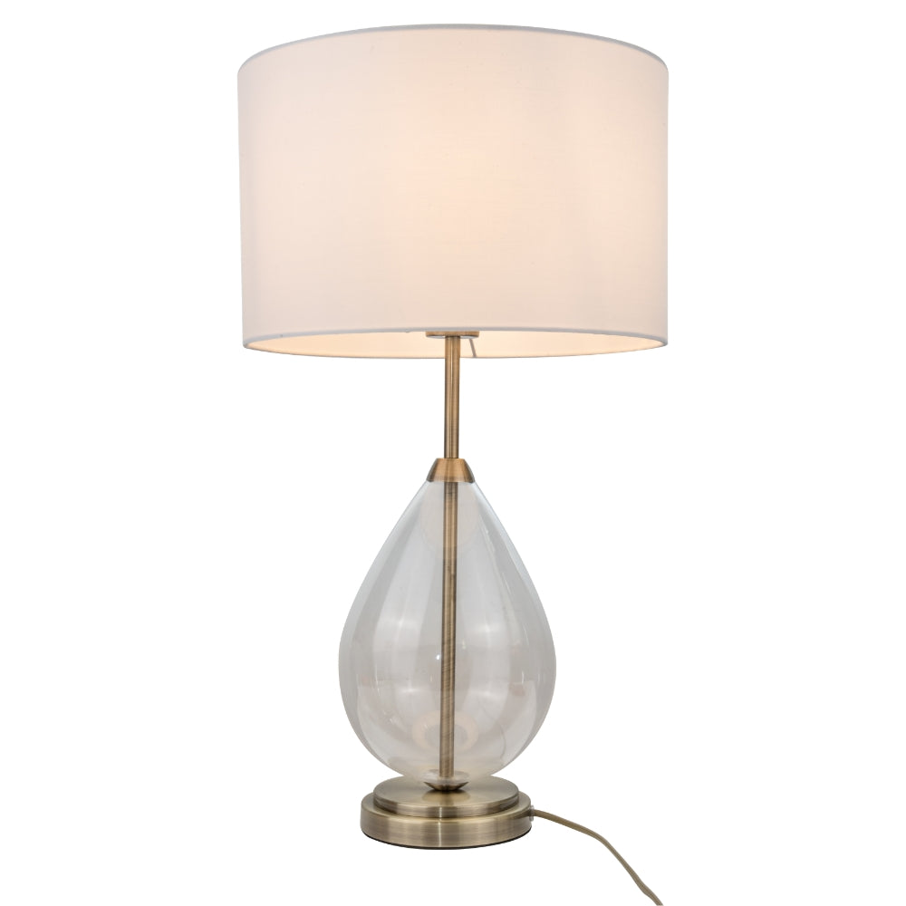 Magnalux Rayna Crystal Antique Brass Table Lamp Part Number - RAY01ABTL