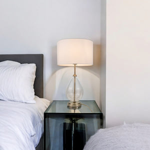 Magnalux Rayna Crystal Antique Brass Table Lamp Part Number - RAY01ABTL