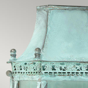 Elstead Lighting Outdoor Wall Light from the Regents Park range. Regents Park 1 Light Wall Lantern - Verdigris Product Code = REGENTS-PARK-V