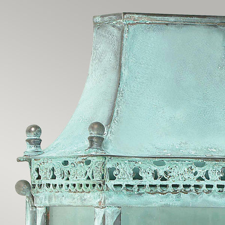 Elstead Lighting Outdoor Wall Light from the Regents Park range. Regents Park 1 Light Wall Lantern - Verdigris Product Code = REGENTS-PARK-V
