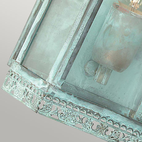Elstead Lighting Outdoor Wall Light from the Regents Park range. Regents Park 1 Light Wall Lantern - Verdigris Product Code = REGENTS-PARK-V