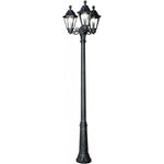 Magnalux Ricu/Bisso/Rut Black Clear E27 3-Light Large Post Part Number - RICU/BISSO/RUT3L