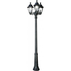Magnalux Ricu/Bisso/Rut Black Clear E27 3-Light Large Post Part Number - RICU/BISSO/RUT3L