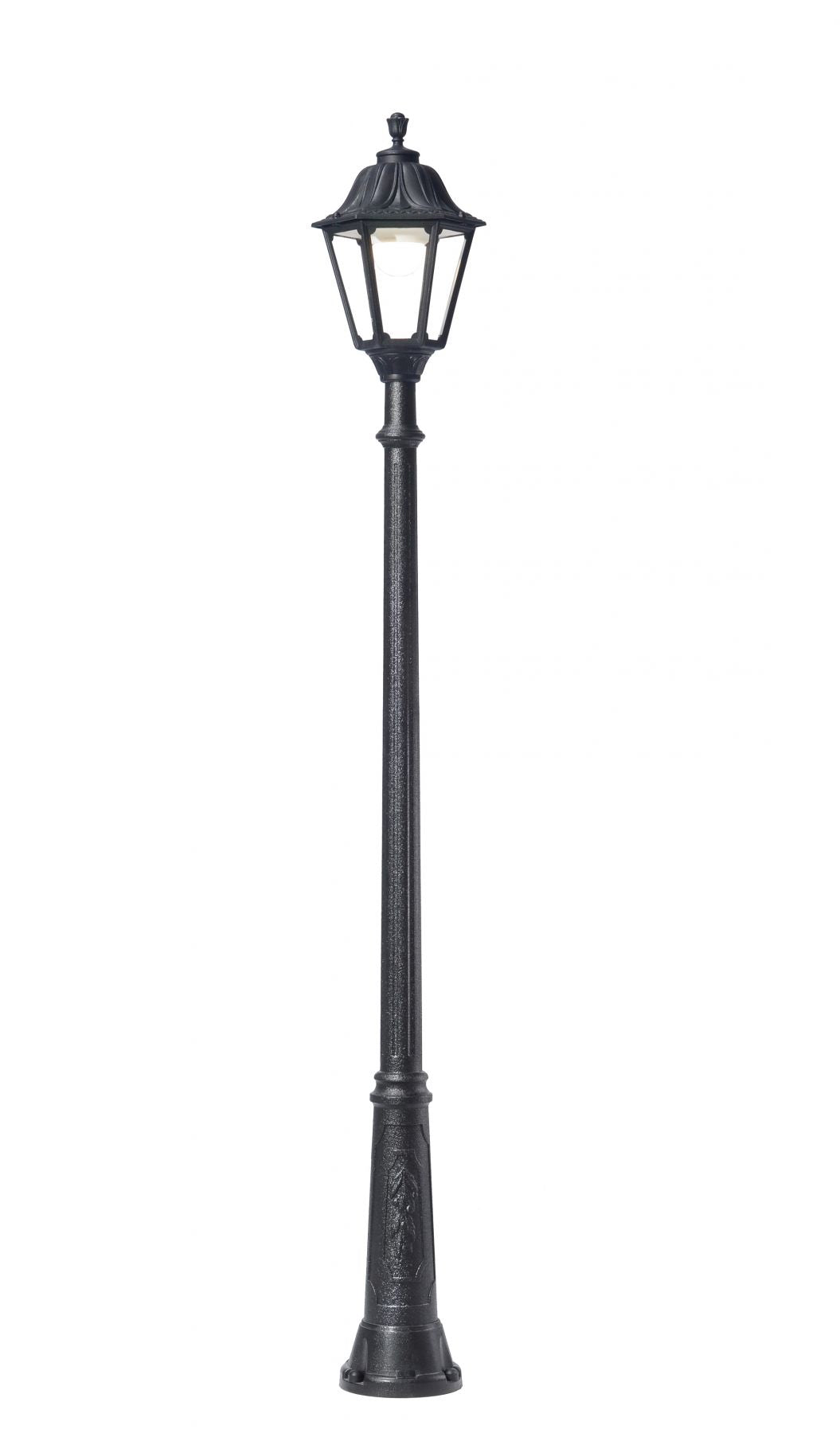 Magnalux Ricu/Noemi Black Clear E27 Tall Single Post Light Part Number - RICU/NOEMI