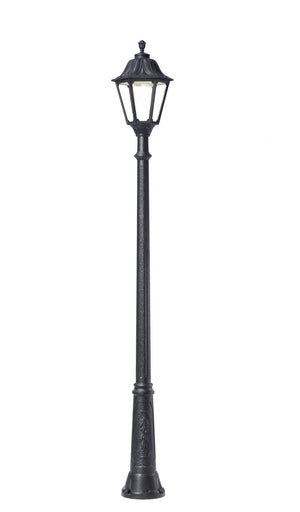 Magnalux Ricu/Noemi Black Clear E27 Tall Single Post Light Part Number - RICU/NOEMI