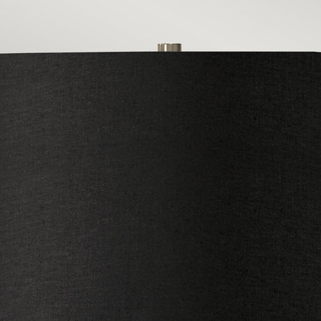 Elstead Lighting Table Lamp from the Ripple range. Ripple 1 Light Table Lamp - White with Black Shade Product Code = RIPPLE-TL-WHT-B
