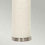 Elstead Lighting Table Lamp from the Ripple range. Ripple 1 Light Table Lamp - White with Black Shade Product Code = RIPPLE-TL-WHT-B
