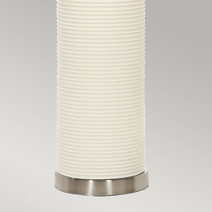 Elstead Lighting Table Lamp from the Ripple range. Ripple 1 Light Table Lamp - White with Black Shade Product Code = RIPPLE-TL-WHT-B