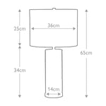 Elstead Lighting Table Lamp from the Ripple range. Ripple 1 Light Table Lamp - White with Black Shade – SKU RIPPLE-TL-WHT-B