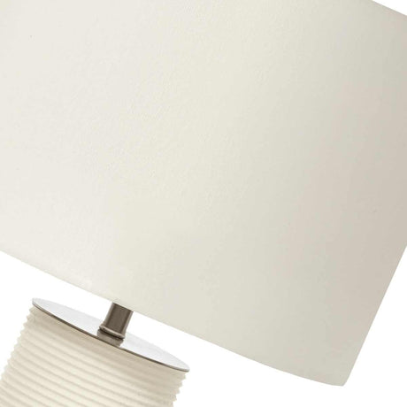 Elstead Lighting Table Lamp from the Ripple range. Ripple 1 Light Table Lamp - White Product Code = RIPPLE-TL-WHT
