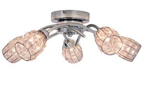 Magnalux Roma 5 Light Polished Chrome with Crystal Shade Part Number - ROM05CH