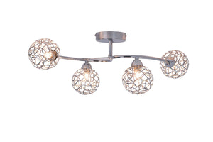 Magnalux Ronda 4 Light Polished Chrome with Mesh Ball Shade Part Number - RON04CH