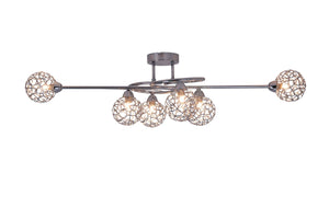 Magnalux Ronda 6 Light Polished Chrome with Mesh Ball Shade Part Number - RON06CH
