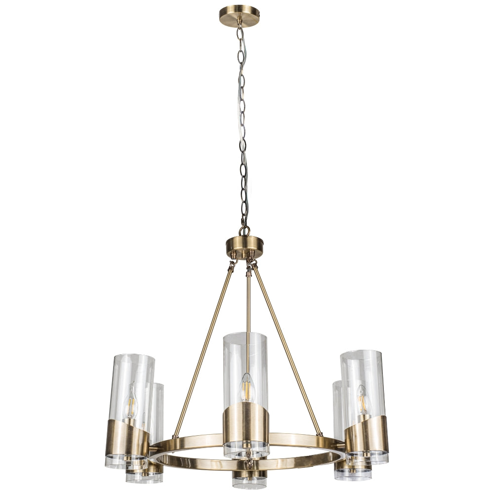Magnalux Rossa 6 Light Pendant Antique Brass Part Number - ROS06AB