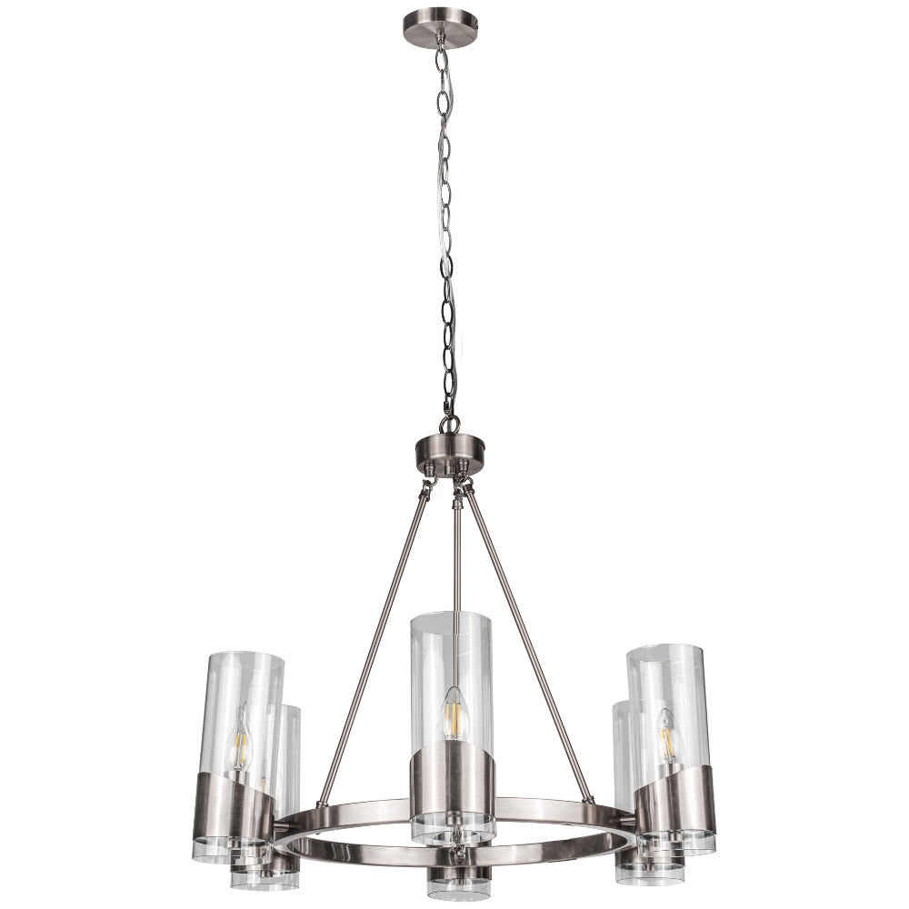 Magnalux Rossa 6 Light Pendant Satin Chrome Part Number - ROS06SC