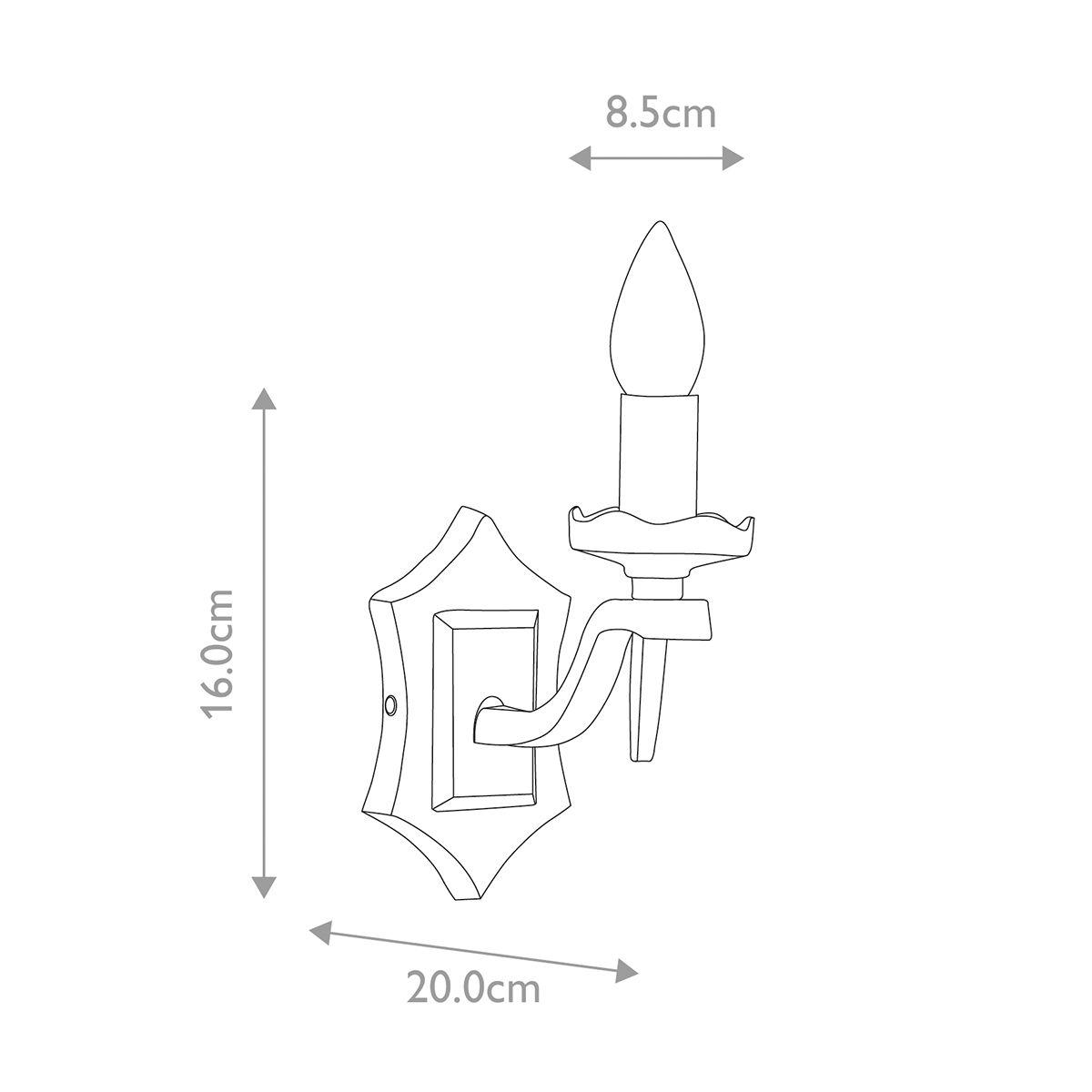 Elstead Lighting Wall Light from the Rectory range. Rectory 1 Light Wall – SKU RY1B-BLACK