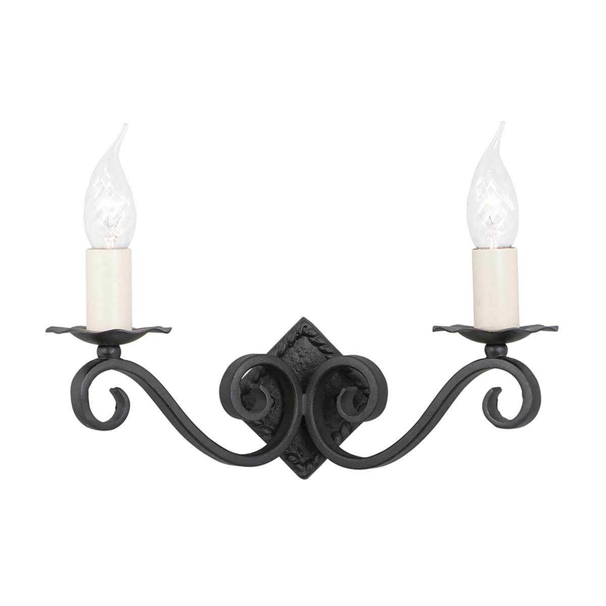 Elstead Lighting Wall Light from the Rectory range. Rectory 2 Light Wall Product Code = RY2A-BLACK