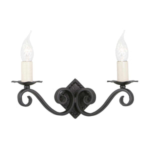 Elstead Lighting Wall Light from the Rectory range. Rectory 2 Light Wall Product Code = RY2A-BLACK