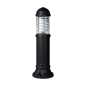 Magnalux Sauro 800 Chrome Louvre Black Clear E27 Bollard Post Light Part Number - SAURO800C