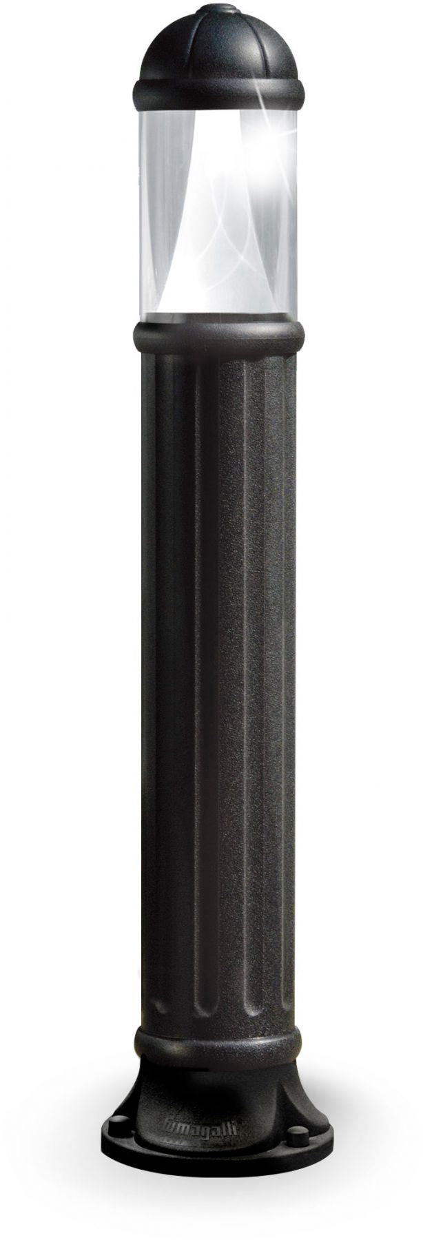 Magnalux Sauro 1100 mm Black Clear LED 10W Bollard Post Light Part Number - SAURO1100/LED10