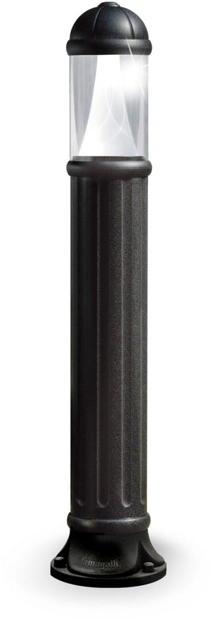 Magnalux Sauro 1100 mm Black Clear LED 10W Bollard Post Light Part Number - SAURO1100/LED10