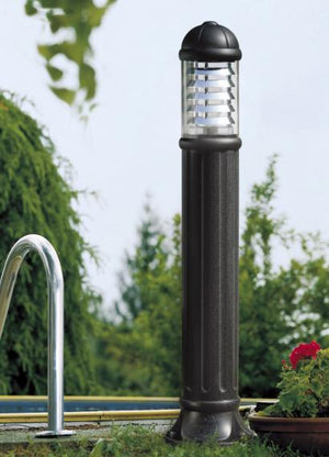 Magnalux Sauro 1100 mm Black Clear LED 10W Bollard Post Light Part Number - SAURO1100/LED10