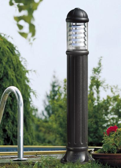 Magnalux Sauro 1100 mm Black Clear LED 10W Bollard Post Light Part Number - SAURO1100/LED10