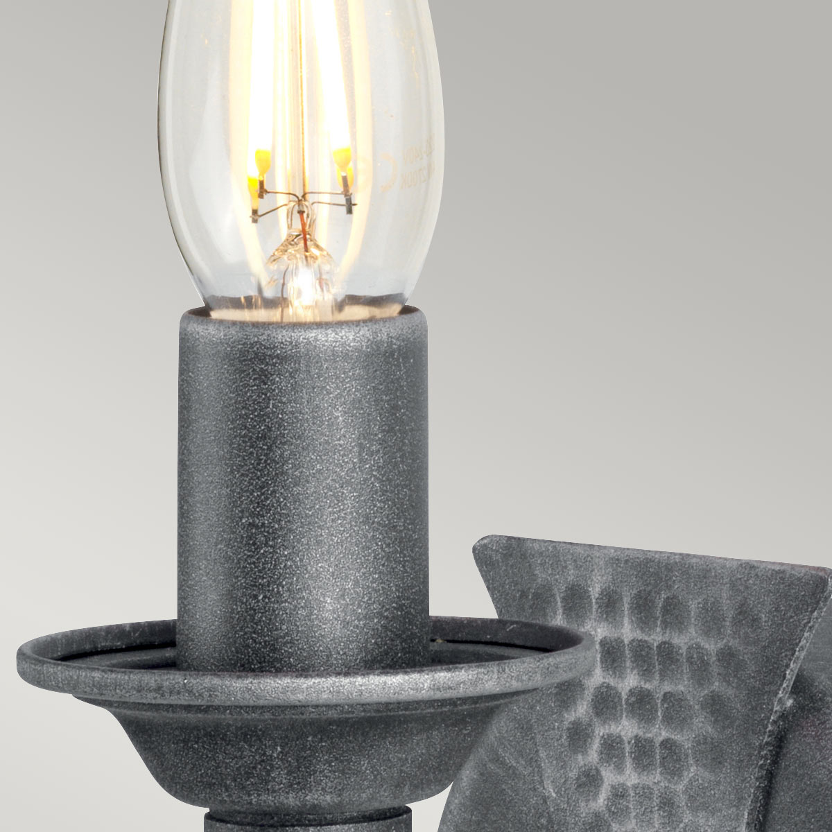 Elstead Lighting Wall Light from the Saxon range. Saxon 1 Light Wall Light Product Code = SAX1-BLK-SIL